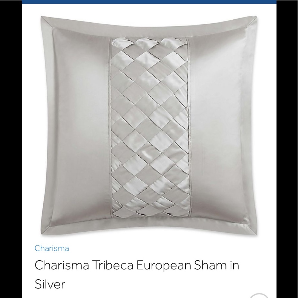 Charisma Tribeca Basketweave Silver Euro Sham